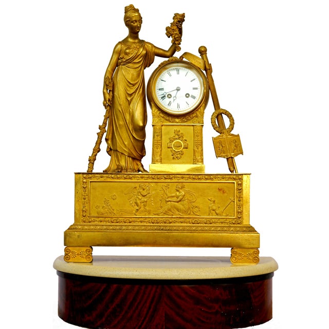 French Gilt Bronze Mantel Clock For Sale - Image 18 of 18