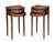 French French Bowfront Nightstands or Bedside Tables of Patinated Walnut - Sold as Pair For Sale - Image 3 of 11