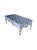 Custom Scalloped Coffee Table in Blue Ikat For Sale - Image 6 of 16