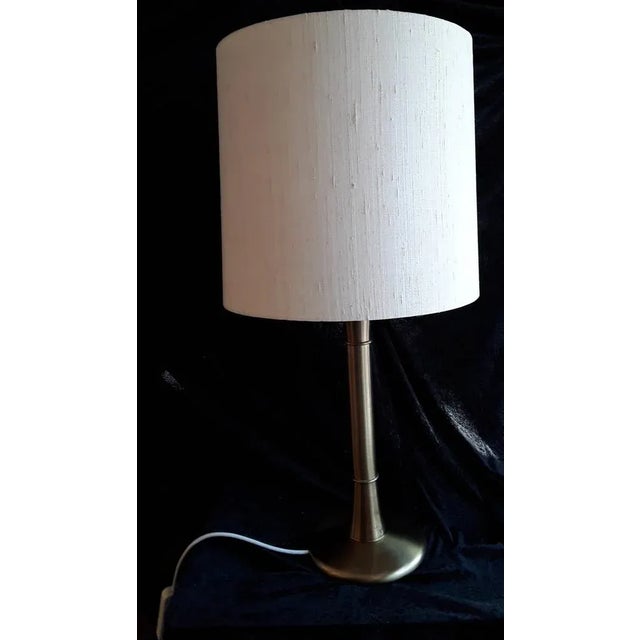 Metal 3-Flame Table Lamp with Gilt Metal Foot, 1970s For Sale - Image 7 of 7