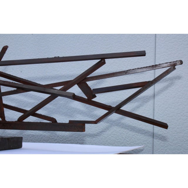 Auburn 1960s Large Modernist Steel Sculpture For Sale - Image 8 of 13