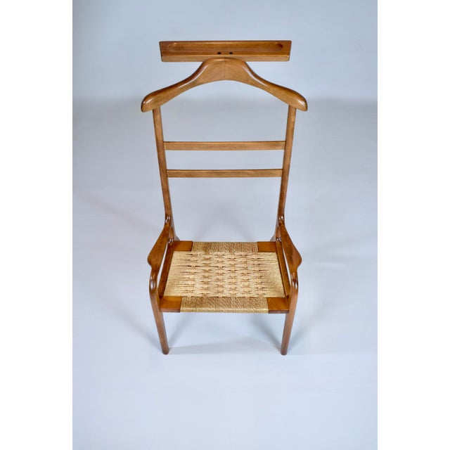 Mid-Century Modern Danish Modern Valet Chair by Armcrest, Mahogany With Rope Seat, 1960s For Sale - Image 3 of 15