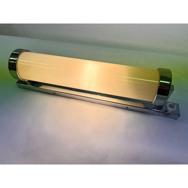 1930s Bauhaus Chrome Wall Lamp, Former Czechoslovakia, 1930s For Sale - Image 5 of 9