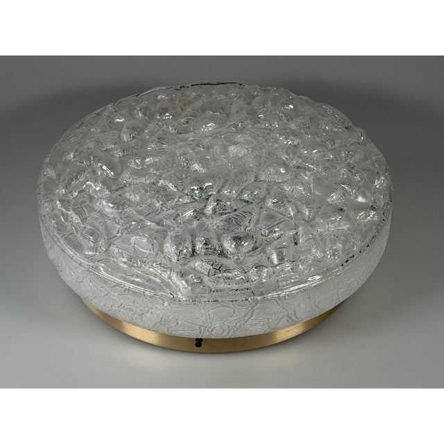 1960s/70s Ceiling Lamp, Ice Glass, Doria Germany, Space Age Design Item: Ceiling Lamp Manufacturer: Doria Lighting...