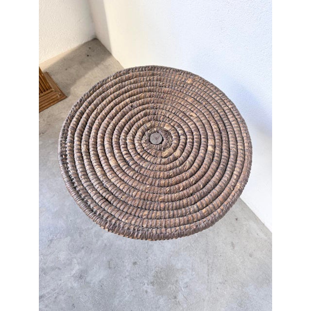 Folk Art Tripod Stand in Woven Straw, 1950s For Sale - Image 17 of 18
