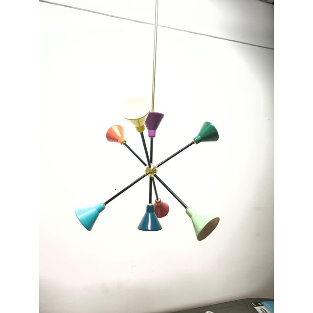 Vintage Metal Sputnik Light, 1960s For Sale - Image 9 of 17