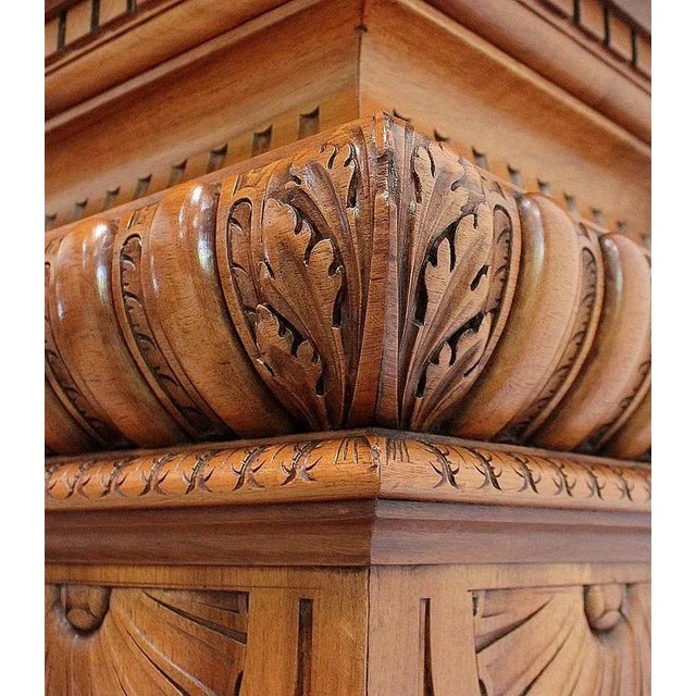 Neo-Gothic Style Solid Walnut Sheath, Late 19th Century For Sale - Image 16 of 18