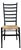 Mid-Century Modern Italian High-Back Black Side, Office Chair With a Rush Seat in the Iconic Style of Italian Designer Gio Ponti For Sale