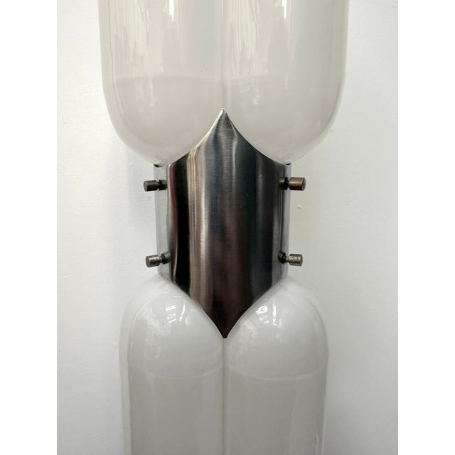 1970s Pair of Torpedo Murano Glass Sconces by Carlo Nason for Mazzega, Italy, 1970s For Sale - Image 5 of 13