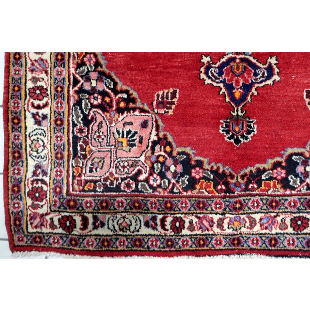 1920s, Antique Persian Kazvin Handmade Rug 4.4' X 5.9' For Sale - Image 14 of 14