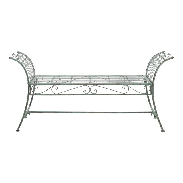 Hadley Bench - Antique Dark Green For Sale