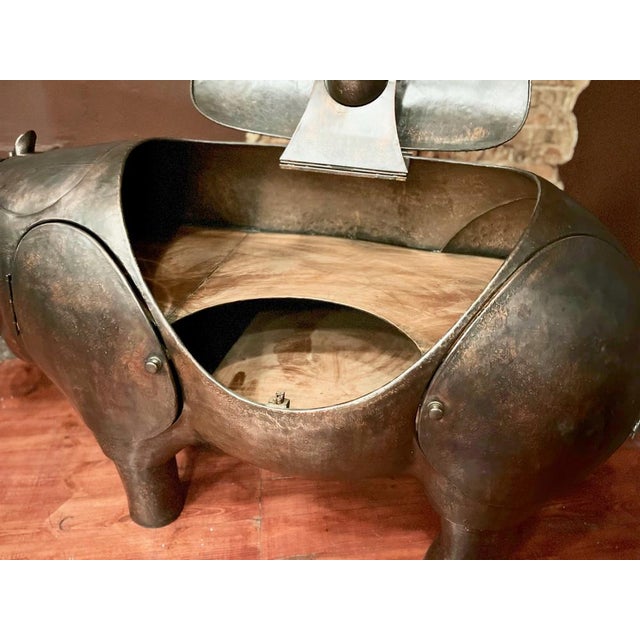 Large Copper Hippo Bar Sculpture in the style of Xavier Lalanne, 1980s For Sale - Image 11 of 17