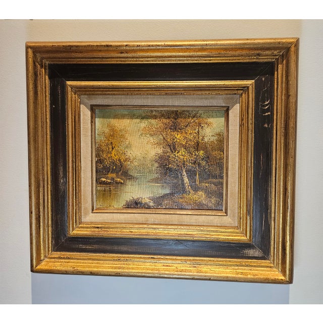 Vintage Oil on Canvas For Sale In Charlotte - Image 6 of 12