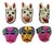 Vintage Mexican Papier-Mâché Masks 3 - Set of 6 For Sale