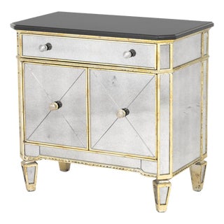 Hollywood Regency Style Mirrored Cabinet For Sale