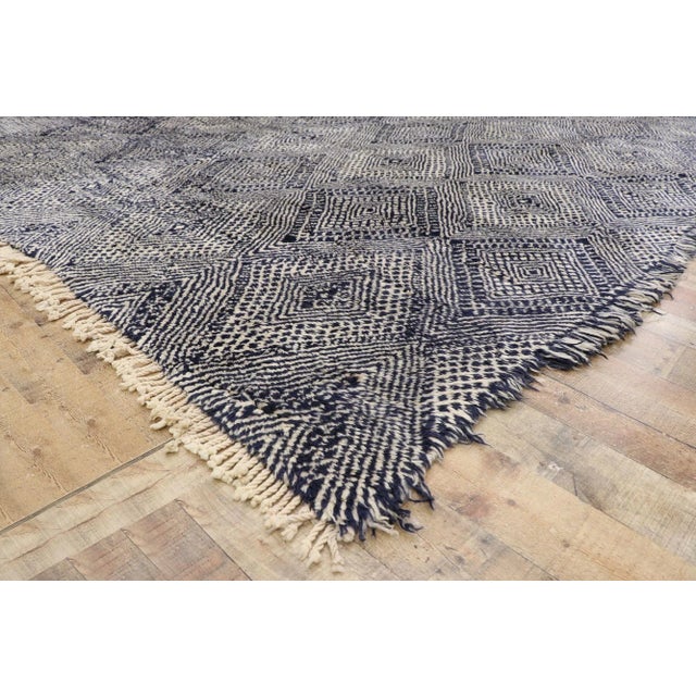 Plush Beni Mrirt Moroccan Rug - 10'00 X 14'07 For Sale In Dallas - Image 6 of 9