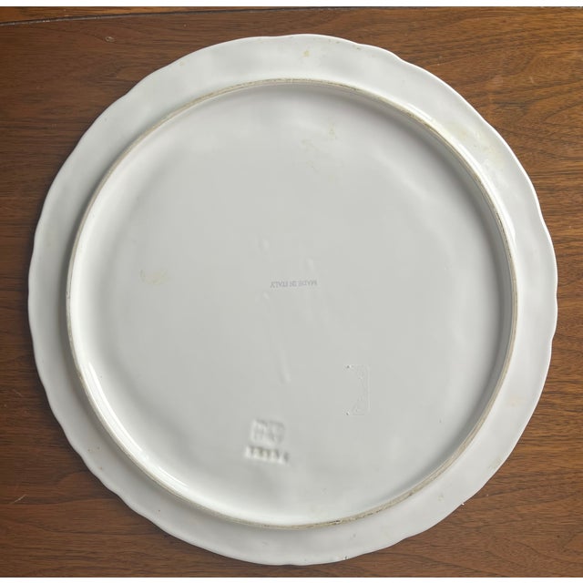 Deruta Vintage Italian Faience Grapevine Cake Platter-Neuwirth For Sale - Image 4 of 7