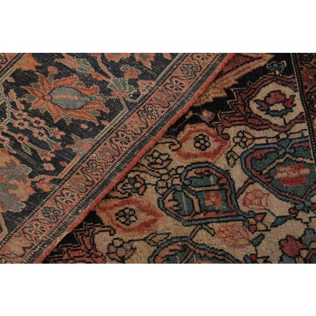 Brown Antique Farahan Persian Rug With Colorful Floral Medallion, From Rug & Kilim For Sale - Image 8 of 8