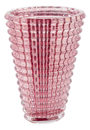 French Crystal Sculptural Oval Vase from Baccarat, 1990s