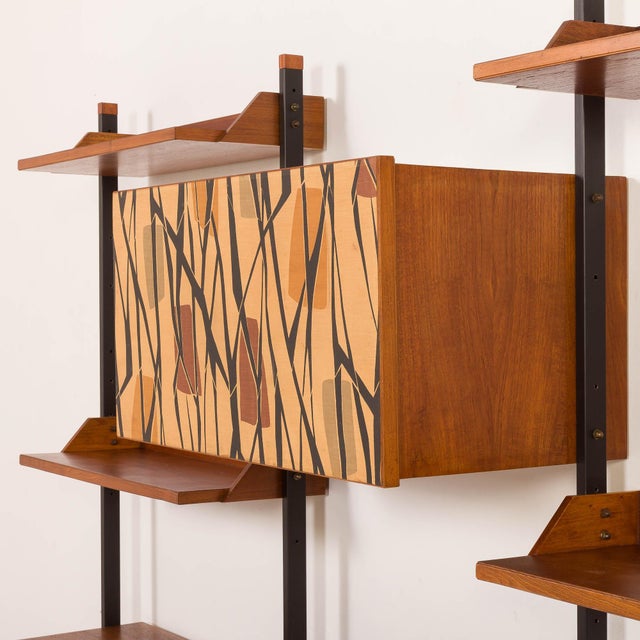 Italian Free Standing Wall Unit in Teak, 1950s For Sale - Image 10 of 18