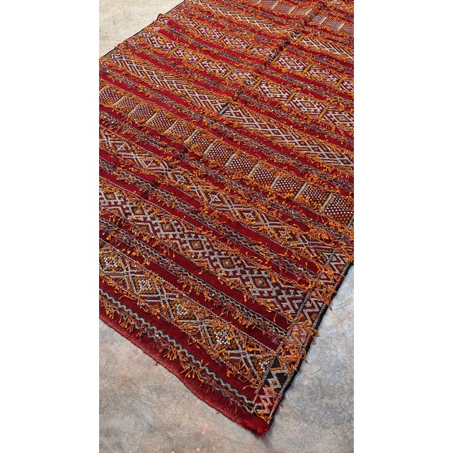 1980s 1980s Moroccan Kilim Zemmour Rug - 9.5 X 5.35 Ft For Sale - Image 5 of 11