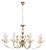 Venetian 8-Arm Chandelier in Silvered Brass, 1950s For Sale