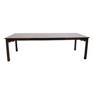 Thomasville Furniture Tokaido Collection Banded Walnut Asian Modern 102" Dining Table 10821-752 For Sale