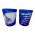 Mid 20th Century Bohemia Cut to Clear Cobalt Etched Tumblers Glasses a Pair For Sale