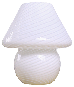 Glass Mushroom Swirl Table Lamp in Murano Glass, 1970s