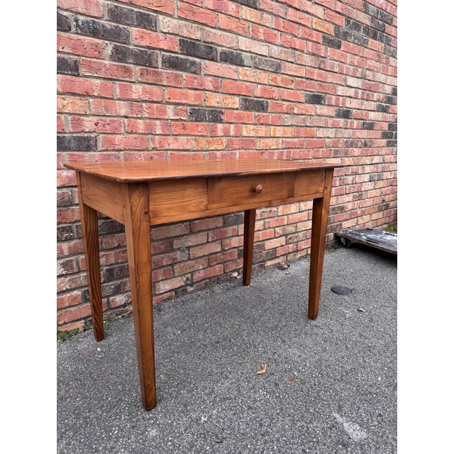 Wood French Elmwood Side Table With Drawer For Sale - Image 7 of 8