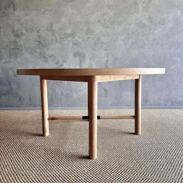 Not Yet Made - Made To Order Round Dining Table in Natural White Oak Finish For Sale - Image 5 of 11