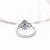 Blue Blue Sapphire Ring With Earth Mined Diamonds in Solid 14k Gold | Pear Cut 8x6mm, Size 6.75 For Sale - Image 8 of 9