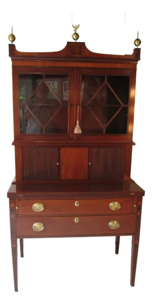 1940s 3 Piece Mahogany Secretary by Old Colony