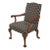 Ball & Claw Foot Upholstered Library Armchair For Sale