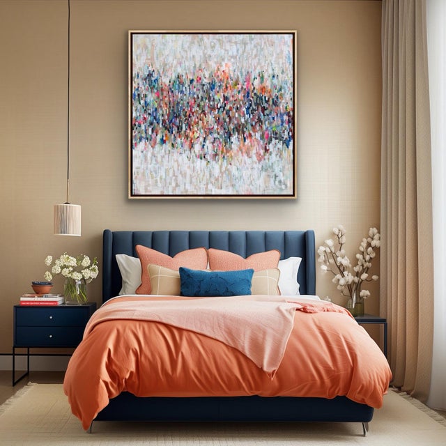 Wood Framed Original Abstract Painting Titled Hot Spot For Sale - Image 7 of 12