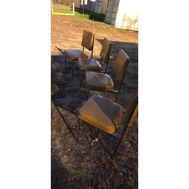 Mid-Century Modern Mid-Century Modern Chrome & Faux-Burl Formica Gateleg Folding Dining Set - 5 Pieces For Sale - Image 3 of 18