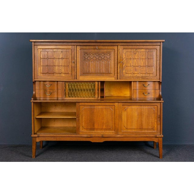 Vintage Brown Oak Cupboard For Sale - Image 17 of 18