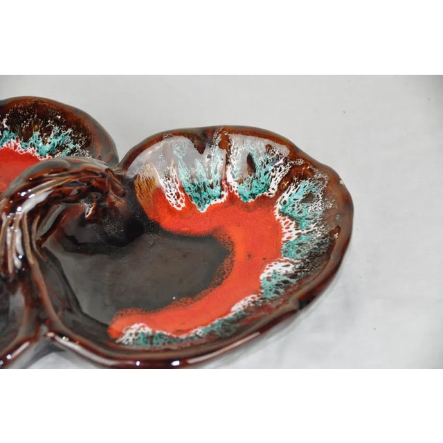 Ceramic Red and Brown Hors d'oeuvre from Vallauris, 1960s For Sale - Image 7 of 11