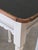 Antique Pine Nightstands Painted White With Gray Banding and Black Tops - A Pair For Sale - Image 10 of 17