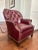 Mid-Century Modern Vintage Hancock & Moore Mid-Century Tufted Leather Club Chair – Burgundy Leather, Mahogany Legs, Brass Nailhead Trim For Sale - Image 3 of 10