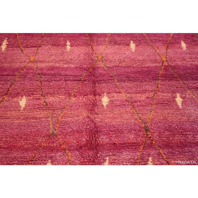 Berber Design Vintage Moroccan Area Rug For Sale - Image 4 of 7