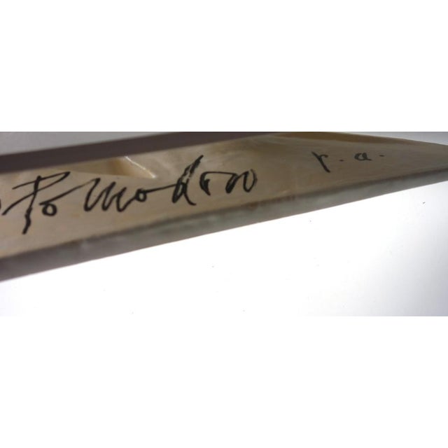 Italian White Ceramic Sculpture Plate by Arnaldo Pomodoro for Rossicone, 2004 For Sale - Image 11 of 14