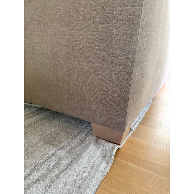Custom-Designed Sofa Upholstered in Pierre Frey Linen Fabric For Sale - Image 9 of 9