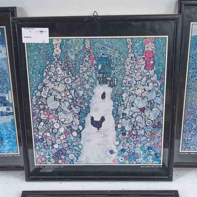 Gustav Klimt, Prints, 2000s, Wood, Framed, Set of 4 For Sale - Image 3 of 6