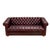 Vintage 1970s Tufted English Chesterfield Style Burgundy Leather Sofa 76" For Sale - Image 4 of 18
