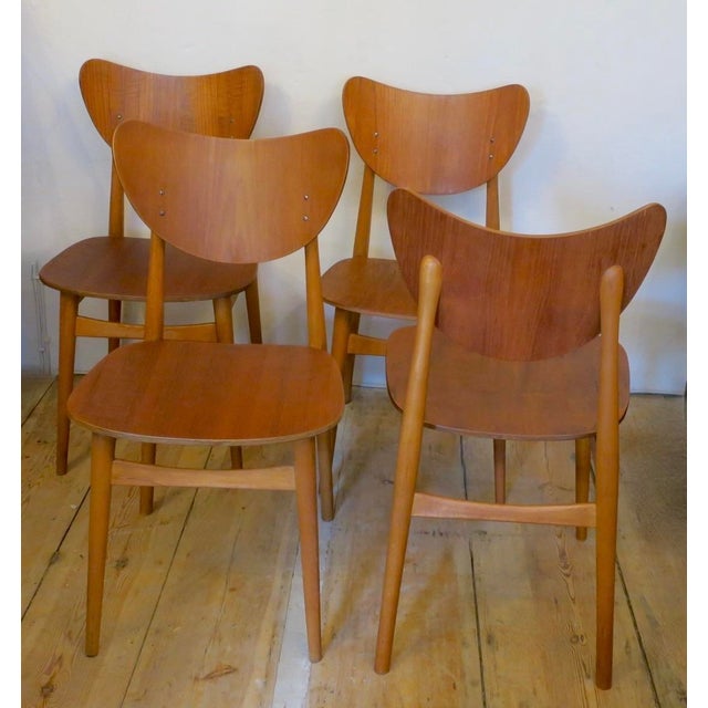 Teak Butterfly Dining Chairs attributed to G-Plan, 1960s, Set of 4 For Sale - Image 4 of 10