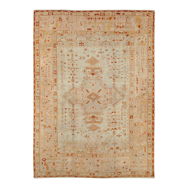 Galerie Shabab Collection Early 20th Century Turkish Oushak Room Size Carpet For Sale
