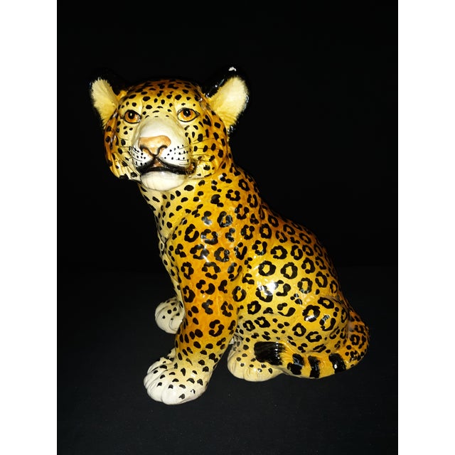 Vintage Italian Ceramic Leopard Cub Figurine Chairish
