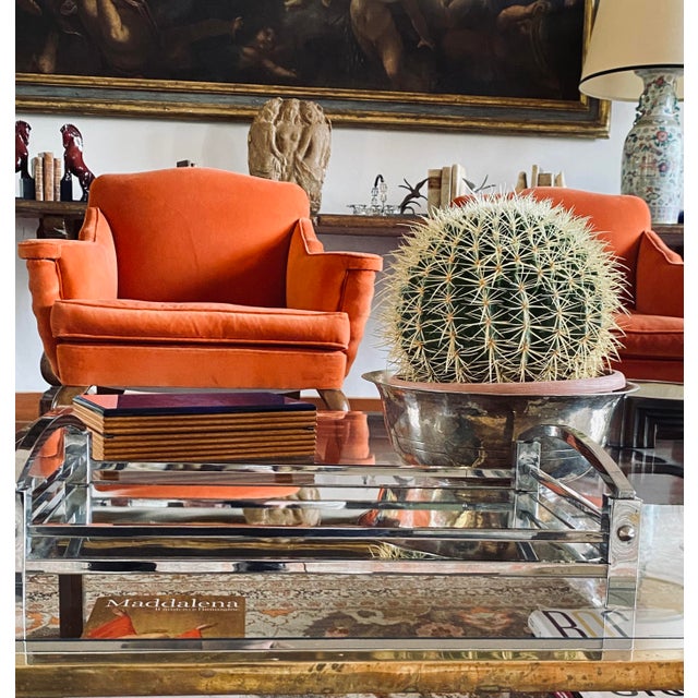 Mid-Century Modern Jacques Adnet, Modernist Mirrored Tray, Maison Adnet, France 1940 /1950 For Sale - Image 3 of 18
