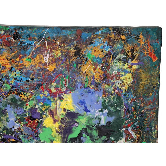 2000 - 2009 Large Abstract Acrylic Painting in the Style of Jackson Pollock For Sale - Image 5 of 5